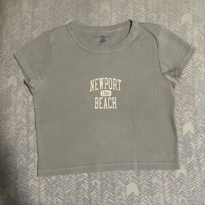 Brandy Melville Blue Graphic Baby Tee